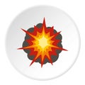 Fire explosion icon circle