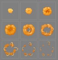 Fire explosion special effect animation frames