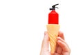 Fire extinguisher as an ice cream
