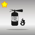 Fire extinguisher black Icon button logo symbol