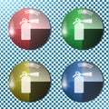 A fire extinguisher button,icon, sign,3D illustration Royalty Free Stock Photo