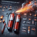 126 Fire extinguisher containing oxygen_ Devices engineered t d Royalty Free Stock Photo