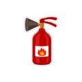 Fire extinguisher icon cartoon style. Equipment for fire-extinguishing. Vector icon illustration of isolated. Royalty Free Stock Photo