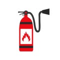 Fire extinguisher icon. Flat fire safety - for stock