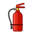 Fire Extinguisher Icon. Flat Style. Vector