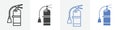 fire extinguisher icon vector set use for web Royalty Free Stock Photo