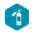 Fire extinguisher icon, simple style Royalty Free Stock Photo