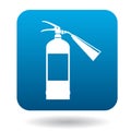 Fire extinguisher icon in simple style Royalty Free Stock Photo