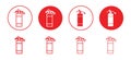 Fire extinguisher icon vector set collection for web Royalty Free Stock Photo