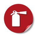 A fire extinguisher label, illustration Royalty Free Stock Photo