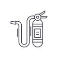 Fire extinguisher line icon concept. Fire extinguisher vector linear illustration, symbol, sign Royalty Free Stock Photo