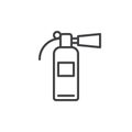 Fire extinguisher line icon, outline vector sign, linear style pictogram isolated on white. Royalty Free Stock Photo