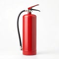 Fire extinguisher with red cylinder on white background Royalty Free Stock Photo
