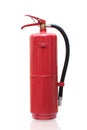 Fire extinguisher red tank isolated white background. Royalty Free Stock Photo