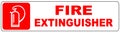 Fire extinguisher sign Royalty Free Stock Photo