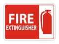 Fire Extinguisher Sign Isolate On White Background,Vector Illustration Royalty Free Stock Photo