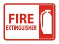 Fire Extinguisher Sign Isolate On White Background,Vector Illustration EPS.10 Royalty Free Stock Photo