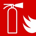Fire extinguisher sign Royalty Free Stock Photo