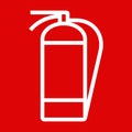 Fire extinguisher sign Royalty Free Stock Photo