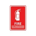 Fire Extinguisher Sign - Safety Equipment Icon Royalty Free Stock Photo