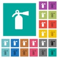 Fire extinguisher square flat multi colored icons Royalty Free Stock Photo