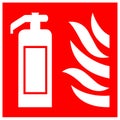 Fire Extinguisher Symbol Sign Isolate On White Background,Vector Illustration EPS.10 Royalty Free Stock Photo