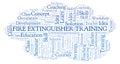Fire Extinguisher Training word cloud. Royalty Free Stock Photo