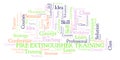 Fire Extinguisher Training word cloud. Royalty Free Stock Photo
