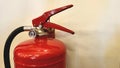 Fire extinguisher under preasure in daylight. Royalty Free Stock Photo