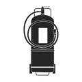 Fire extinguisher vector icon.Black vector icon isolated on white background fire extinguishe.