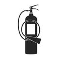 Fire extinguisher vector icon.Black vector icon isolated on white background fire extinguishe.