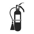 Fire extinguisher vector icon.Black vector icon isolated on white background fire extinguishe.