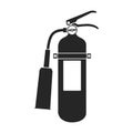 Fire extinguisher vector icon.Black vector icon isolated on white background fire extinguishe.