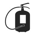 Fire extinguisher vector icon.Black vector icon isolated on white background fire extinguishe. Royalty Free Stock Photo