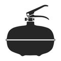 Fire extinguisher vector icon.Black vector icon isolated on white background fire extinguishe. Royalty Free Stock Photo