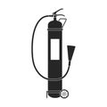 Fire extinguisher vector icon.Black vector icon isolated on white background fire extinguishe.