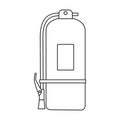 Fire extinguisher vector icon.Outline vector icon isolated on white background fire extinguishe.