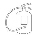 Fire extinguisher vector icon.Outline vector icon isolated on white background fire extinguishe.