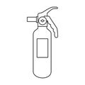 Fire extinguisher vector icon.Outline vector icon isolated on white background fire extinguishe.