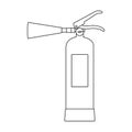 Fire extinguisher vector icon.Outline vector icon isolated on white background fire extinguishe.