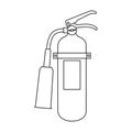 Fire extinguisher vector icon.Outline vector icon isolated on white background fire extinguishe.