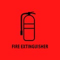 Fire extinguisher vector Royalty Free Stock Photo