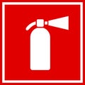 Fire extinguisher vector sign Royalty Free Stock Photo