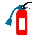 Fire extinguisher vector on a white backdrop Royalty Free Stock Photo