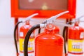 Fire extinguishers available in fire emergencies