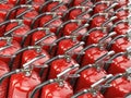 Fire extinguishers. Total potection and security background. Royalty Free Stock Photo