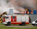 Fire extinguishing at the training ground of the Noginsk rescue center of the Ministry of Emergency Situations during the Internat