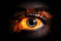 Fire eye created with ai technology Royalty Free Stock Photo