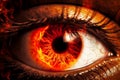 Fire eye created with ai technology Royalty Free Stock Photo