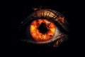 Fire eye created with ai technology Royalty Free Stock Photo